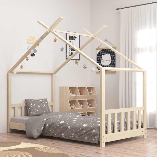 vidaXL Kids Bed Frame Solid Pine Wood 80x160 cm