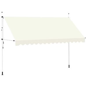 vidaXL Manual Retractable Awning 400 cm Cream