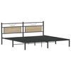 vidaXL Bed Frame without Mattress Sonoma Oak 200x200 cm Engineered Wood