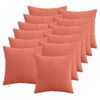 vidaXL Cushion Cover 12 pcs ALMELO Red Orange 50 x 50 cm Corduroy
