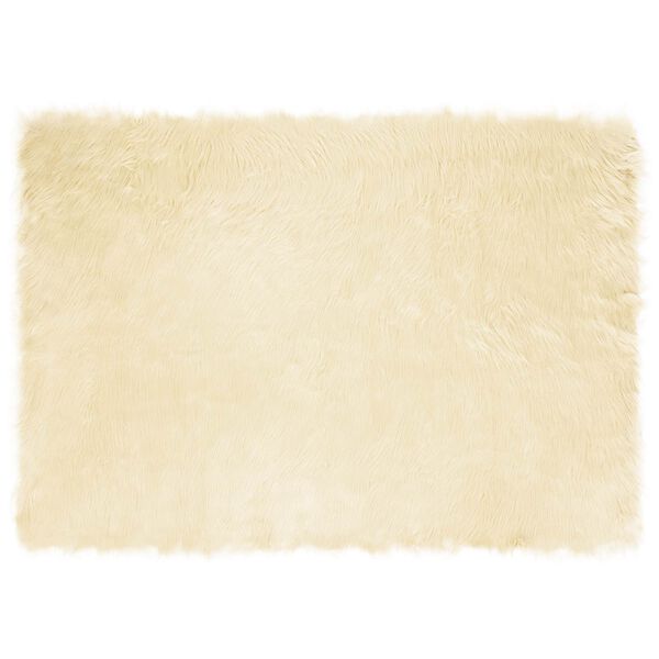 vidaXL Faux Sheepskin Rug Tafalla Cream 120 x 170 cm Polyester