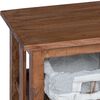 vidaXL Side Table Brown Solid Mahogany wood