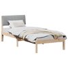 vidaXL Bed frame Brown and light grey 80 x 200 cm Solid pine wood