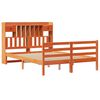 vidaXL Bookcase Bed without Mattress Wax Brown 150x200 cm King Size Solid Wood Pine