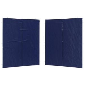 vidaXL Party Tent Sidewall 2 pcs 200 x 195 cm Blue PE and Steel