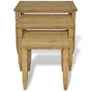 vidaXL Three Piece Nesting Table Set Mexican Pine Corona Range