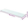 vidaXL Shelf Panel Glass Clear 80x20 cm