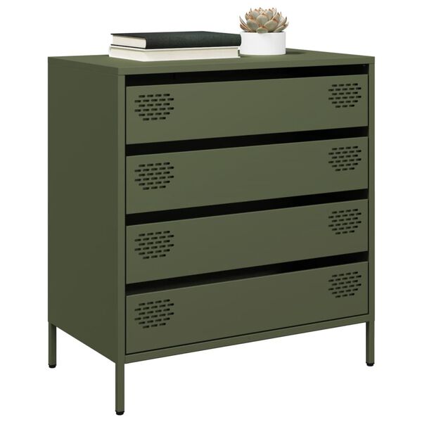 vidaXL Sideboard&nbsp;Olive Green 68x39x73.5 cm Cold-rolled Steel