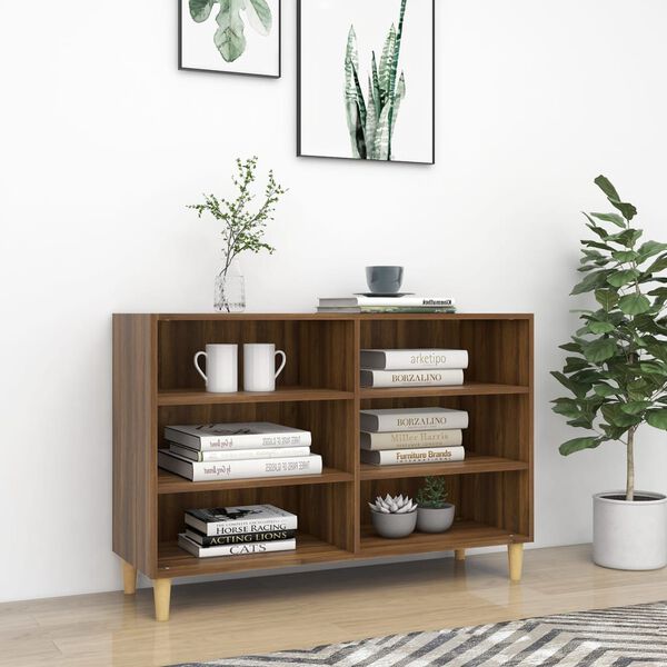 vidaXL Sideboard Brown Oak 103.5x35x70 cm Engineered Wood