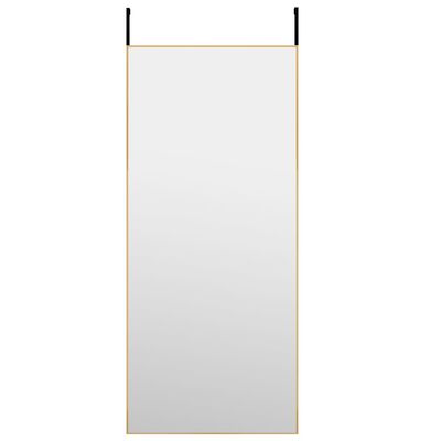 vidaXL Door Mirror Gold 40x100 cm Glass and Aluminium