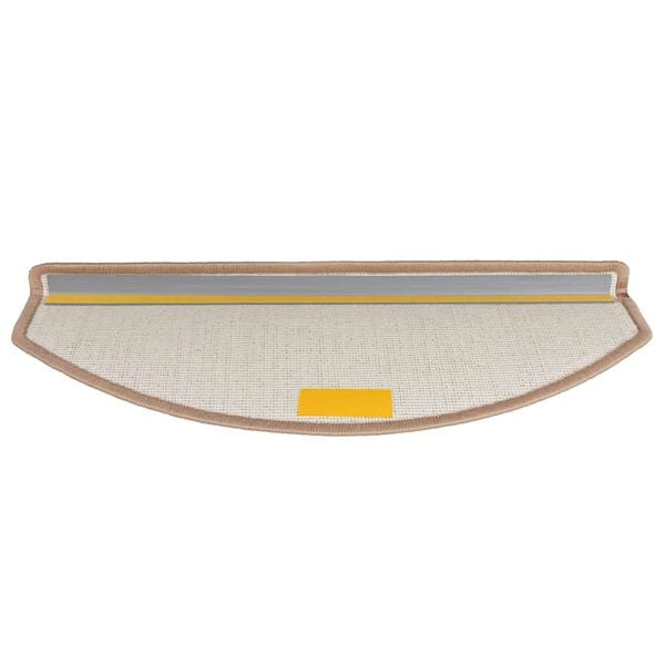 vidaXL Stair Mats 20 pcs 65x24x4 cm Light Brown Half Round Large