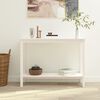 vidaXL Console Table White 110x40x80 cm Solid Wood Pine