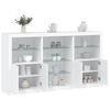 vidaXL Sideboard with LED Lights White 181.5x37x100 cm