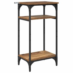 vidaXL Side Table with Shelf Old Wood 40 x 30 x 75 cm Engineered Wood