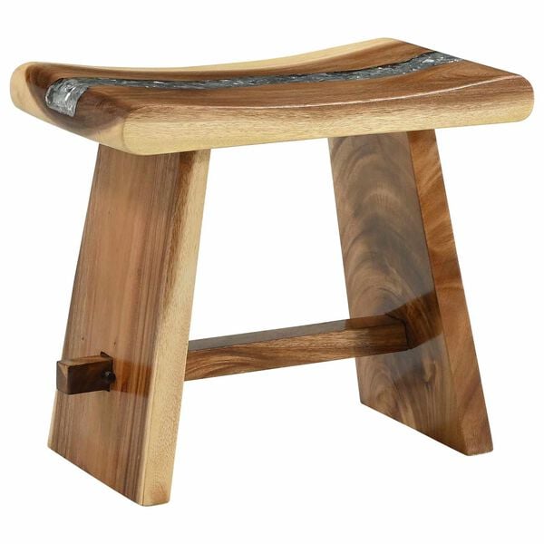 vidaXL Bathroom Stool Natural 50 x 30 x 45 cm Natural Wood