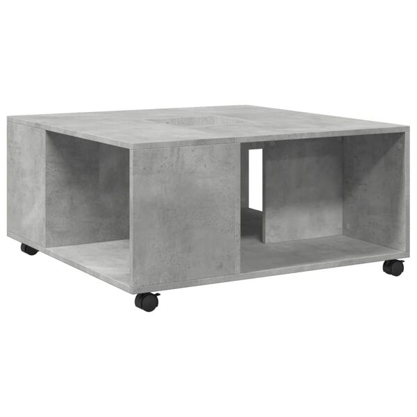vidaXL Coffee Table Concrete Grey 80x80x40 cm Engineered Wood
