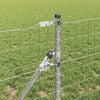 vidaXL Fence with Post Silver 0.6 x 25 m Steel and PVC
