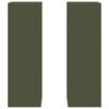 vidaXL Plant Stand 2 pcs Olive green 24 x 24 x 75 cm Steel
