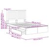 vidaXL Storage Bed with Drawer Sonoma Oak 135 x 190 cm Engineered Wood