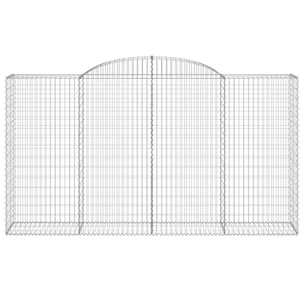vidaXL Arched Gabion Baskets 5 pcs 300x50x160/180 cm Galvanised Iron