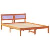 vidaXL Bed Frame with Headboard Wax Brown 120 x 190 cm Solid Pine Wood