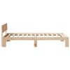 vidaXL Bed Frame with Headboard Natural 90 x 200 cm Solid Pine Wood