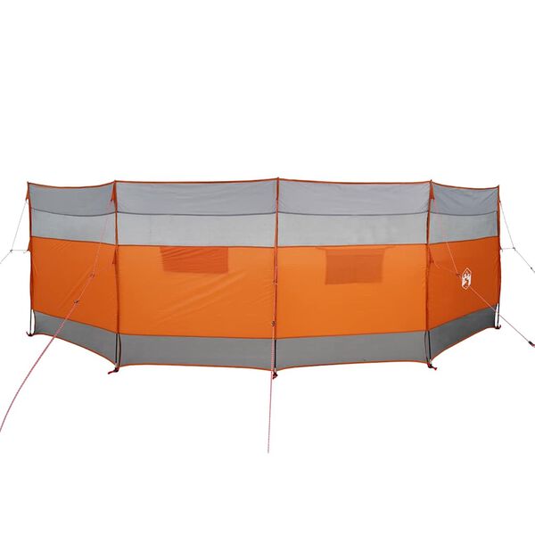 vidaXL Camping Windbreak Grey and Orange 510x153 cm Waterproof