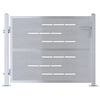 vidaXL Garden Gate 85 x 70 cm Stainless Steel Silver Lockable