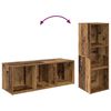 vidaXL TV Cabinet Set Wall-mounted 3 pcs Old Wood 37 x 35 x 107.5 cm