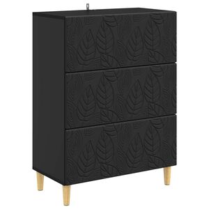 vidaXL Drawer Cabinet 66 x 34.5 x 90 cm Engineered Wood Black