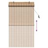 vidaXL Roller Blind with Curtains Manual Nature 90 x 160 cm Bamboo