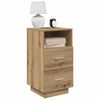 vidaXL Bedside Cabinet with 2 Drawers Artisan Oak 36x36x68 cm