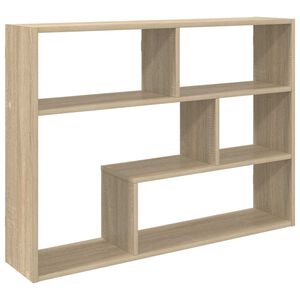 vidaXL Wall Shelf Wall-Mounted Sonoma Oak 95 x 20 x 69.5 cm