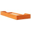 vidaXL Bed Frame Wax Brown 100 x 220 cm Solid Pine Wood