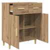 vidaXL Sideboard Artisan oak 34 x 69.5 x 89 cm Engineered wood