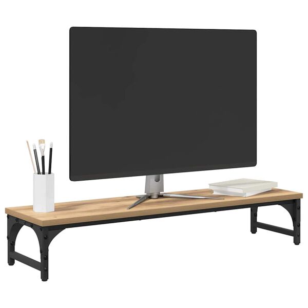 vidaXL Monitor Stand Artisan Oak 85 x 23 x 15.5 cm Engineered Wood