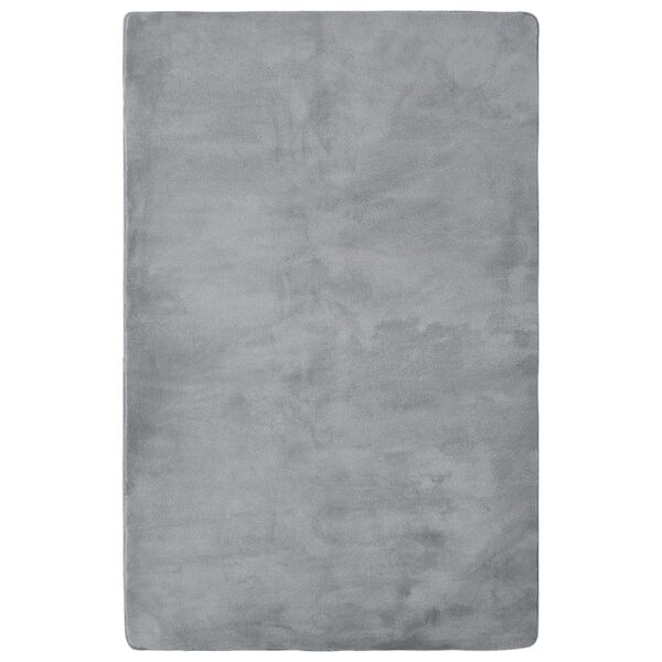 vidaXL Teddy Rug Grey 230x160 cm