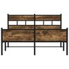 vidaXL Bed Frame without Mattress Smoked Oak 137x190 cm Engineered Wood