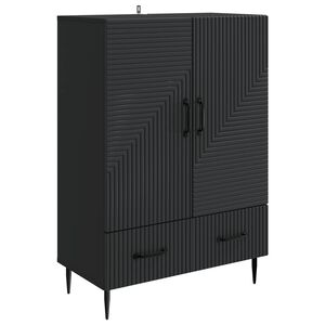 vidaXL Sideboard with Drawer Black 66 x 34.5 x 95 cm Engineered Wood