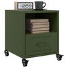 vidaXL Bedside Cabinets 2 pcs Olive Green 36x39x43.5 cm Steel