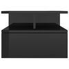 vidaXL Floating Nightstand High Gloss Black 40x31x27 cm Engineered Wood