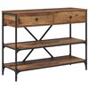 vidaXL Console Table with Drawer Brown 100 x 34.5 x 75 cm Wood