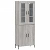 vidaXL Highboard Grey Sonoma 69.5x34x180 cm Engineered Wood