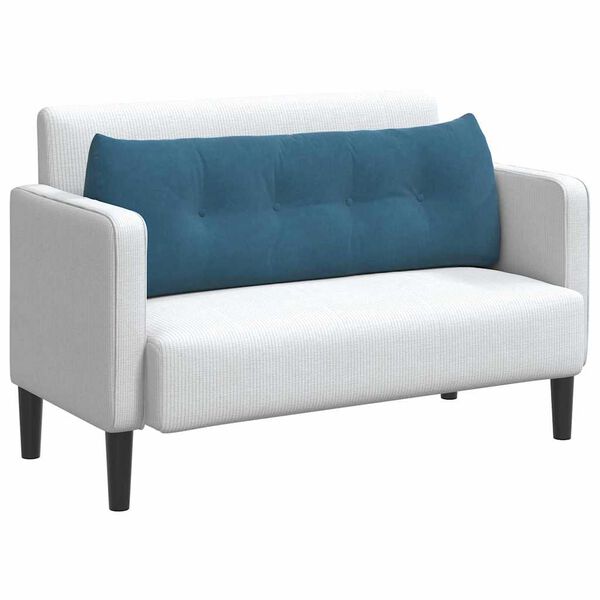 vidaXL Back Pillow Blue 140 x 24 x 50 cm Velvet