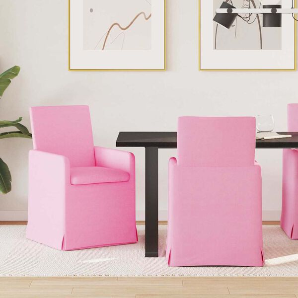 vidaXL Dining Chairs 2 pcs Pink 57 x 67 x 95 cm Fabric