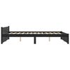 vidaXL Bed Frame without Mattress Black Solid Wood 140x190 cm