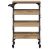 vidaXL Kitchen Trolley Artisan Oak 53 x 20 x 76 cm Engineered Wood