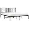 vidaXL Metal Bed Frame without Mattress with Headboard Black 160x200cm