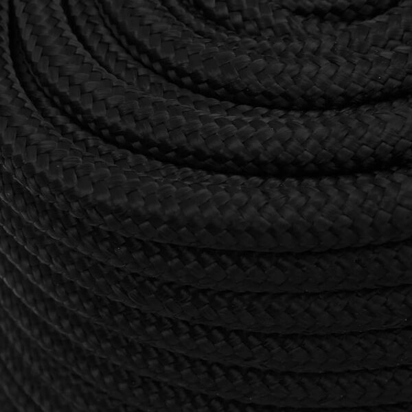 vidaXL Work Rope Black 16 mm 100 m Polyester