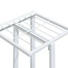 vidaXL 5-Floor Flower Stand with Wheels 44x23x100 cm White Iron